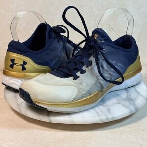 Under Armour Notre Dame Charged Running Shoes Women's 10.5 Navy Gold 1301292-404